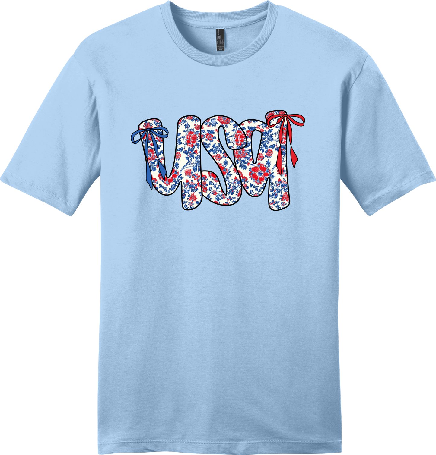 USA Floral Coquette Cotton Tee