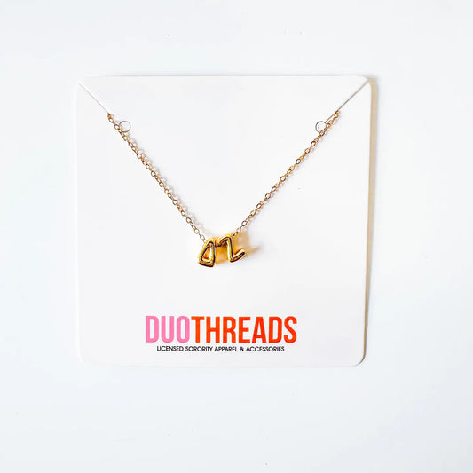 Bubble Letter Sorority Necklace
