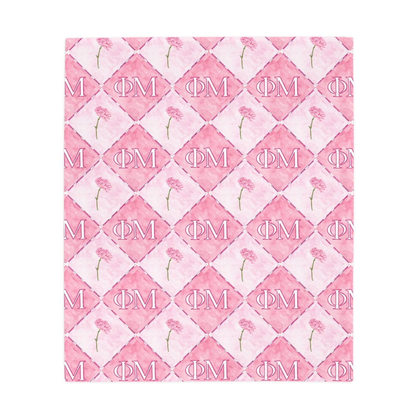 Phi Mu Flannel Fleece Blanket