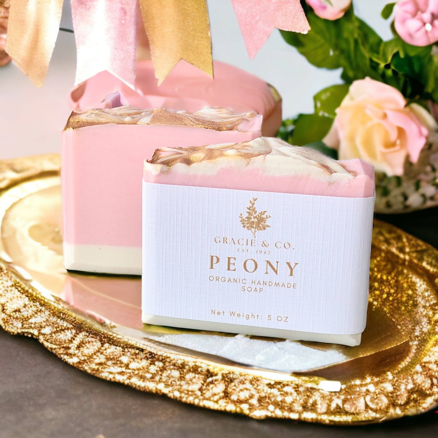Organic Pink Peony Shea Butter Soap