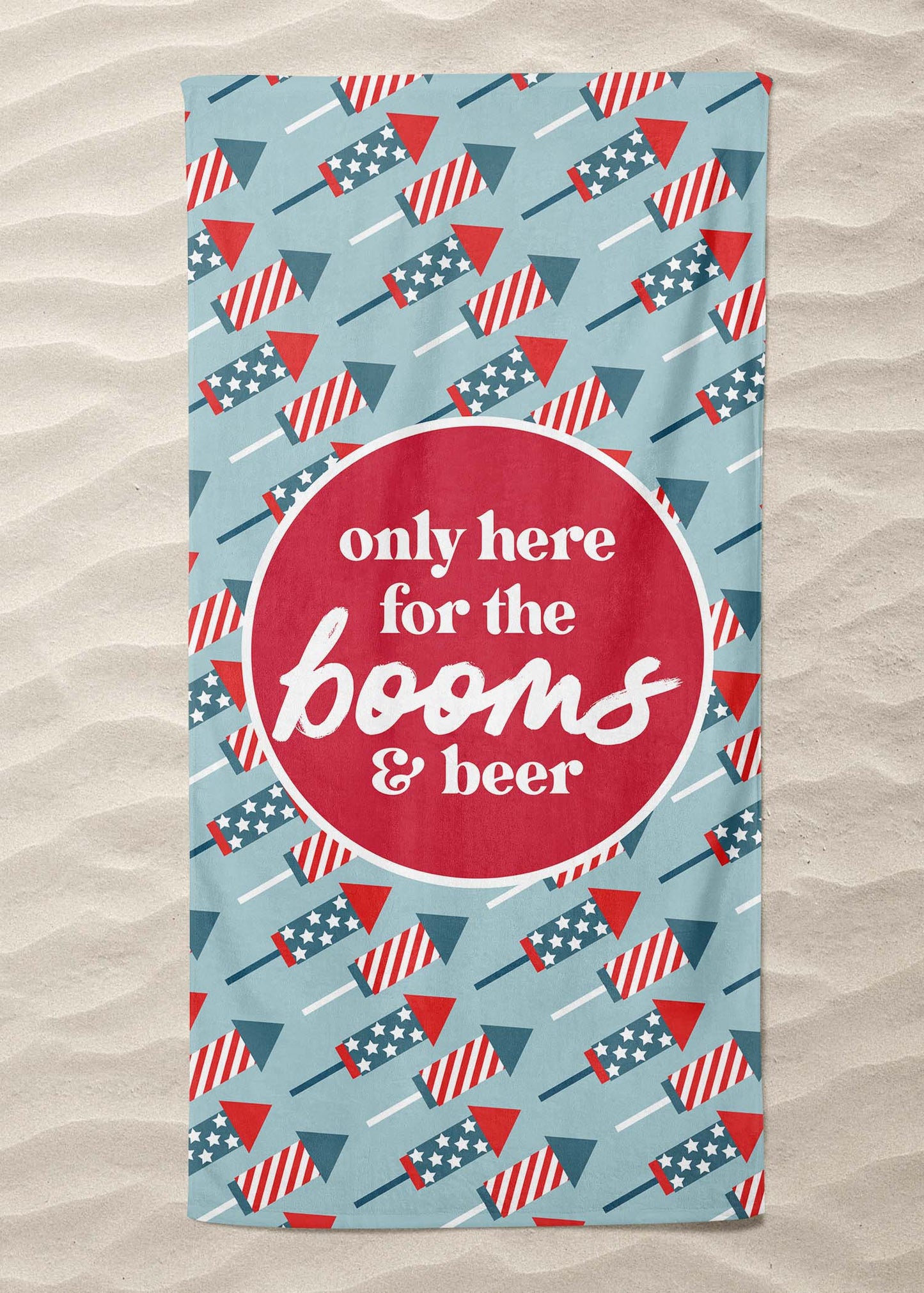 Here for the Booms Beach Towel