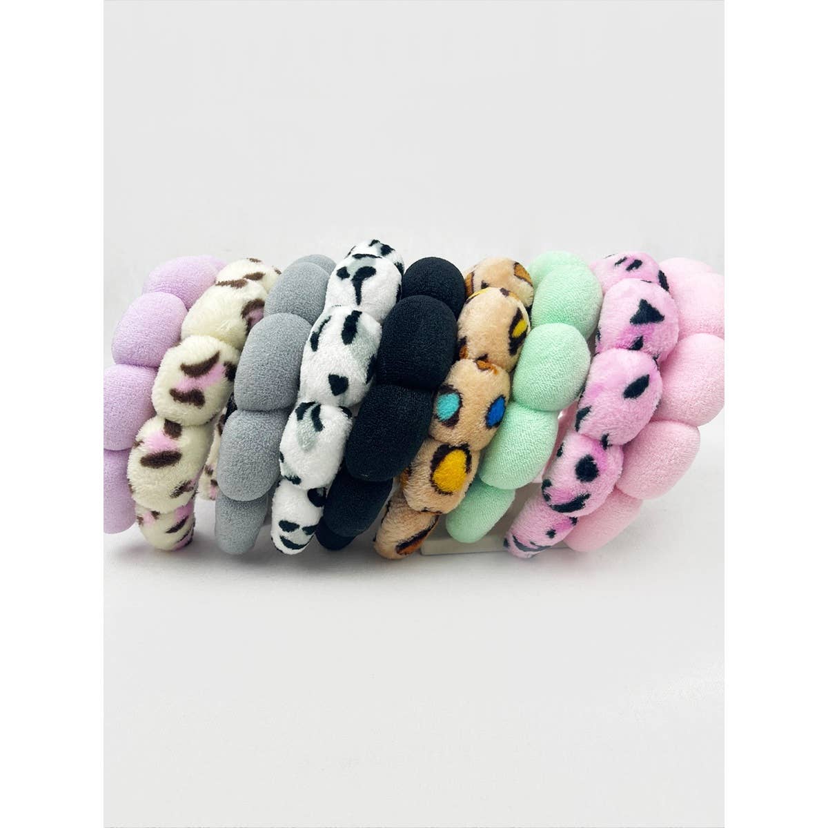 Leopard and Solid Mix of Spa Headband