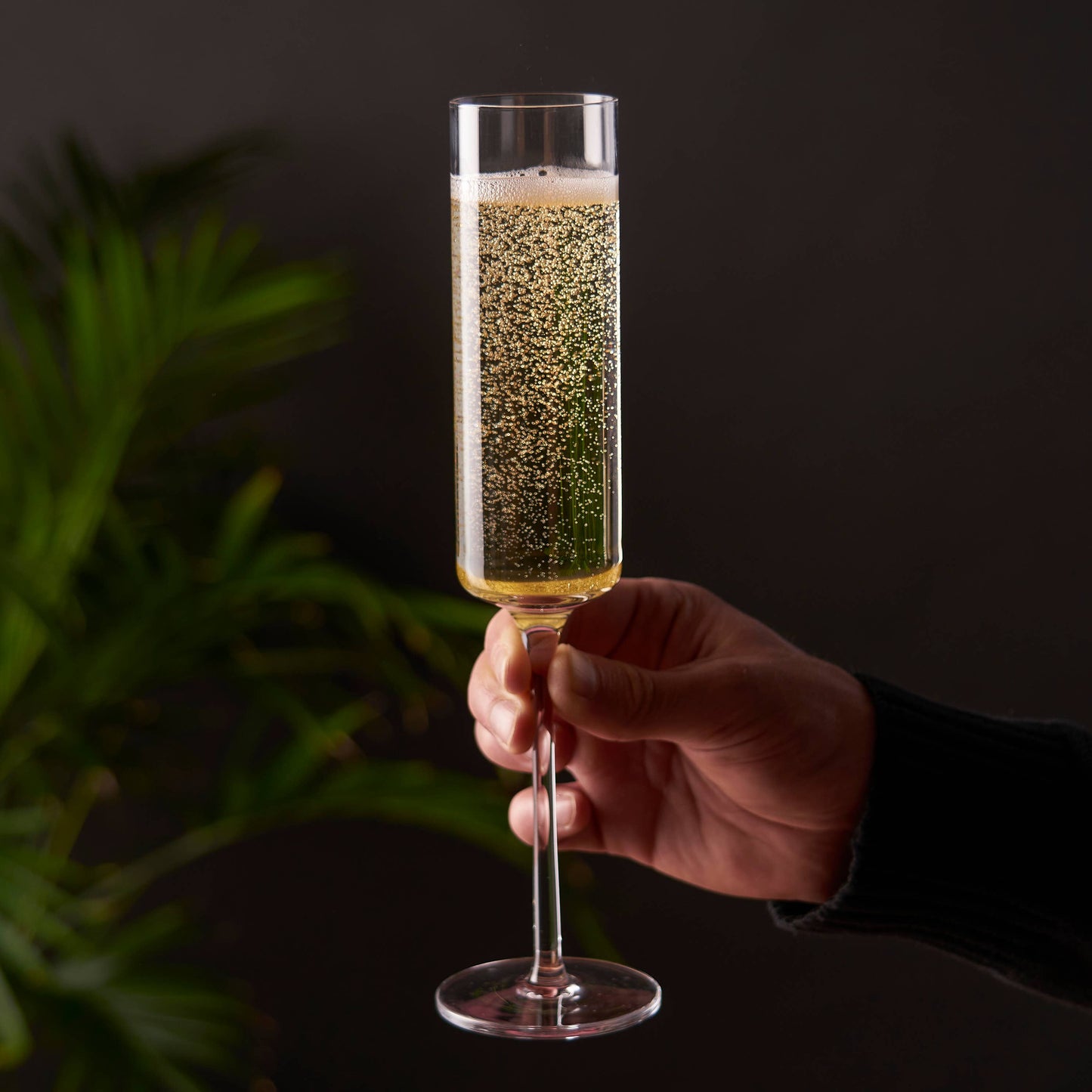 Laurel Crystal Champagne Flutes by Viski – Set of 2