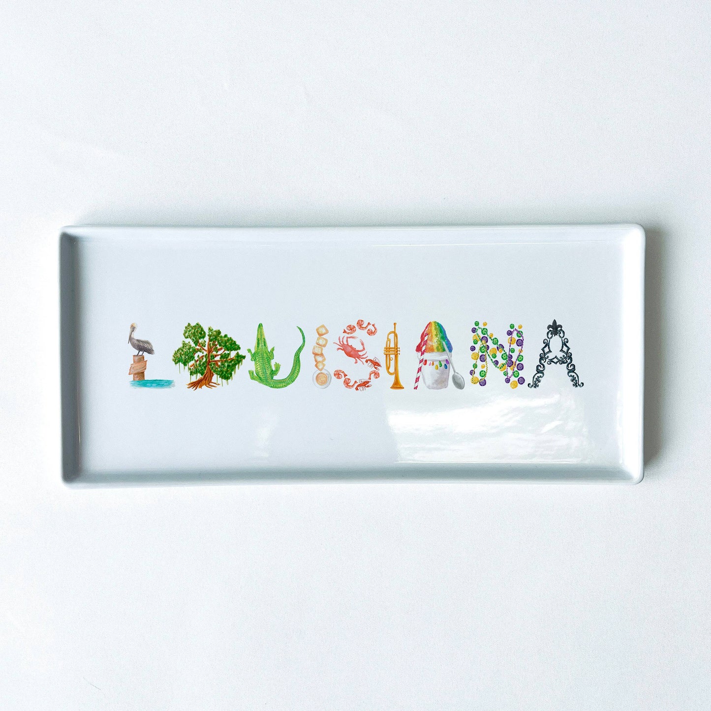 Louisiana Icons Typography Tray