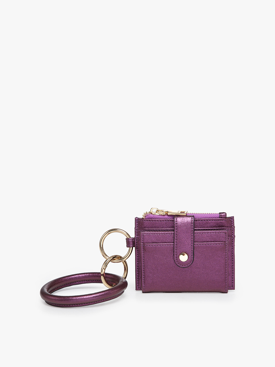 Mini Snap Wallet w/ Ring: Bone