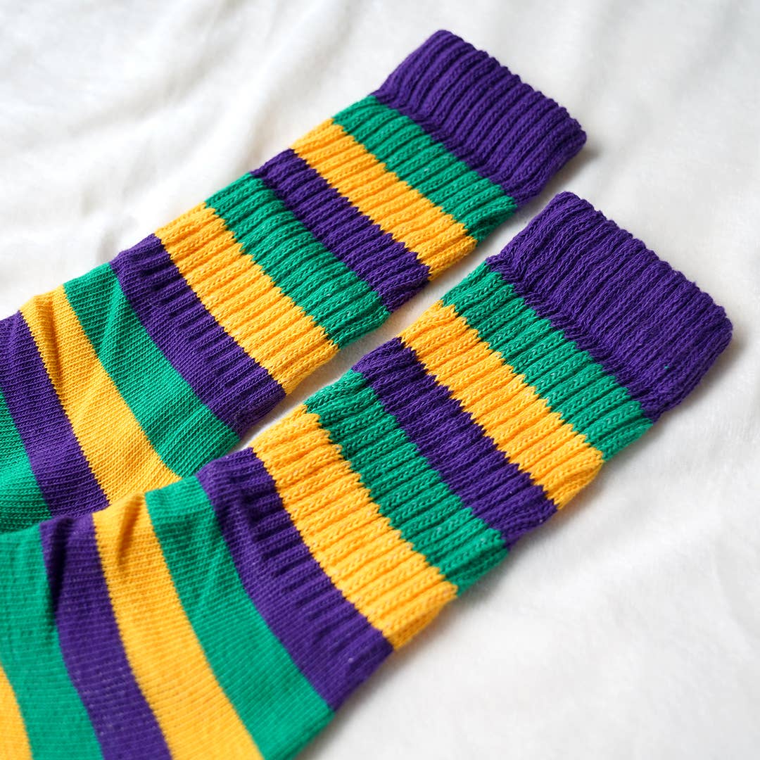 Mardi Gras Slouchy Socks