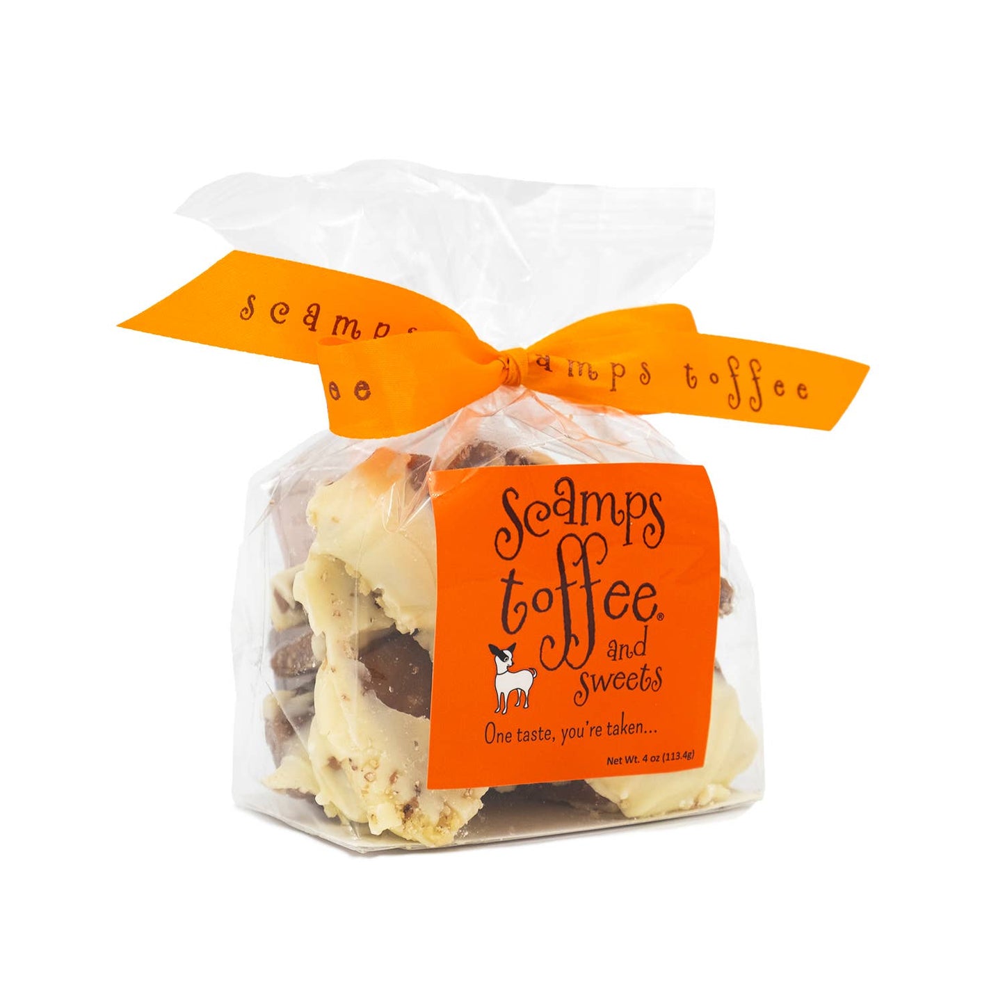 Scamps Toffee - Chocolate Covered: White Chocolate 4oz bag