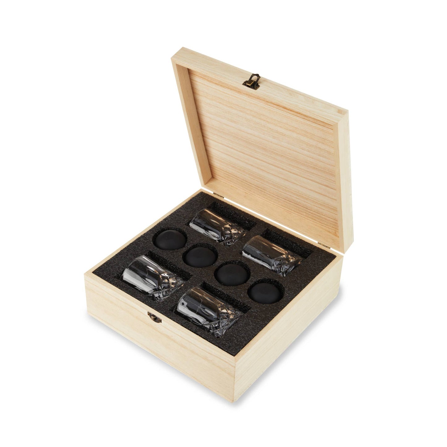 Whiskey Glasses & Ice Sphere Molds Gift Box Set - Set of 4 Glasses