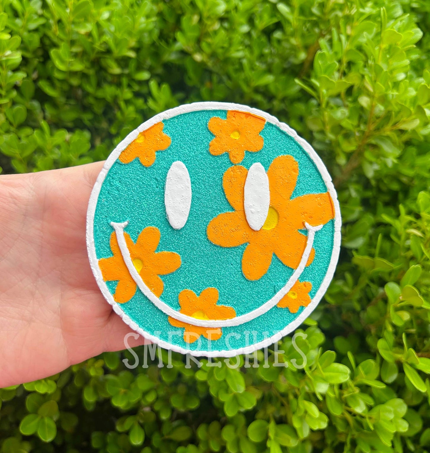 Floral Smiley Car Freshie