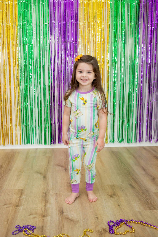 Mardi Gras Majorette Boots Two Piece Pajama Set: 4/5