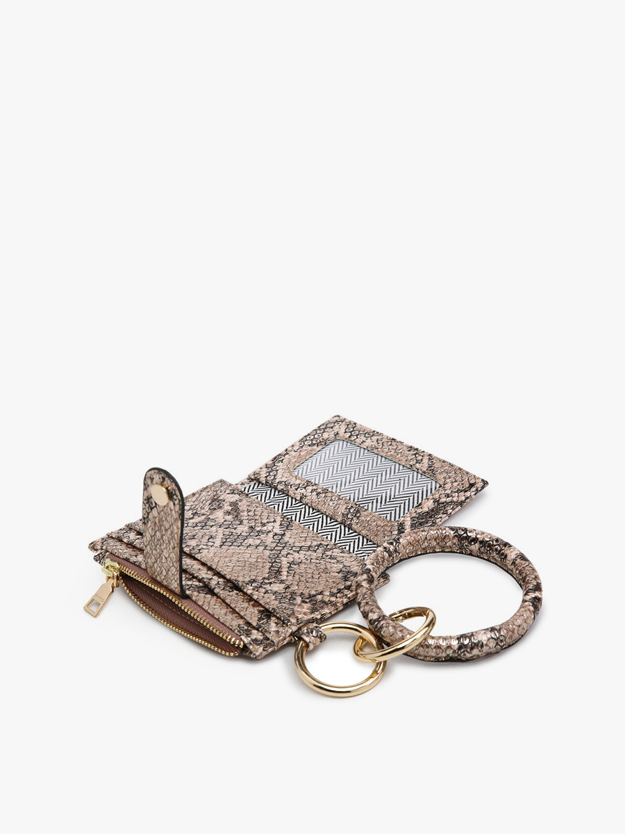 Mini Snap Wallet w/ Ring: Bone