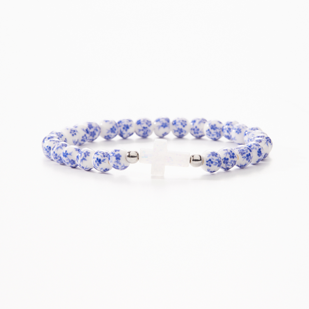 Holy Water Porcelain Cross Bracelet