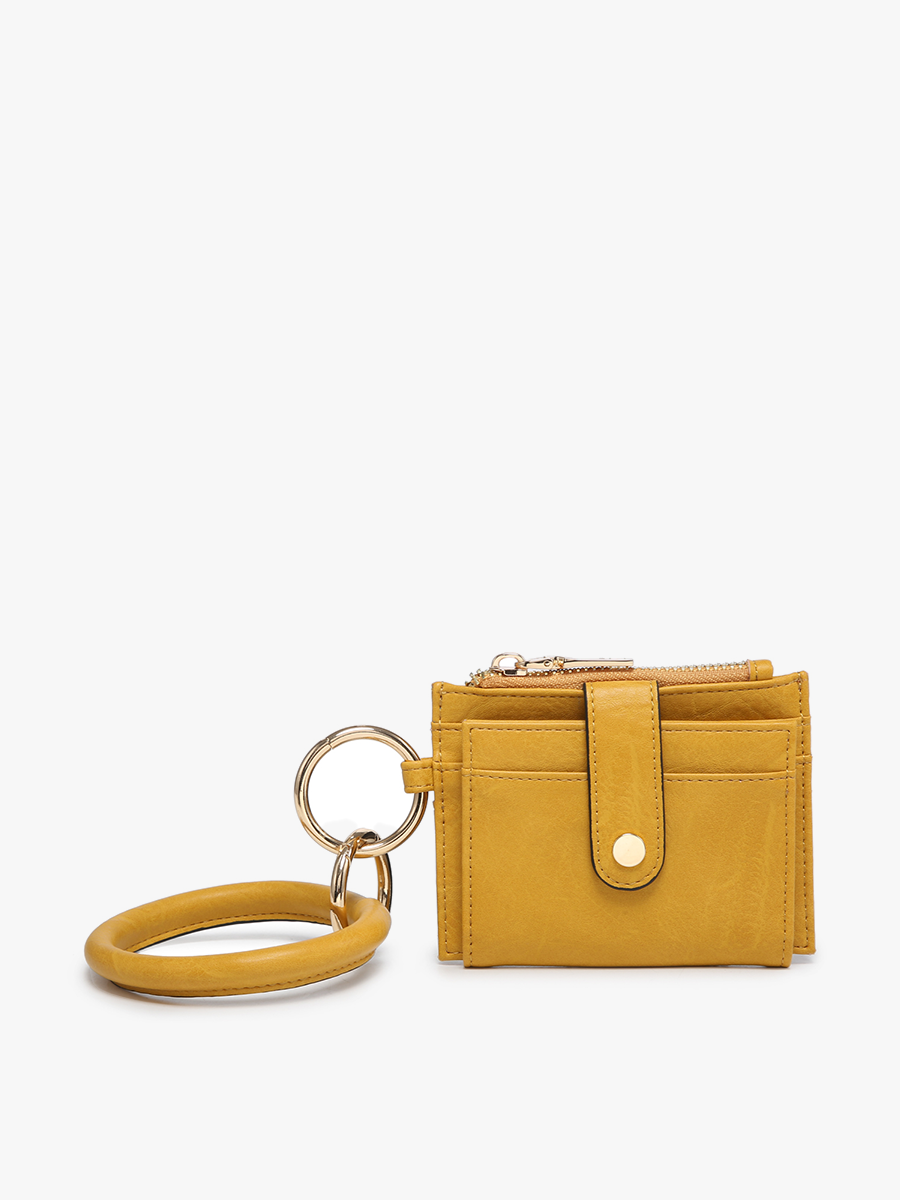Mini Snap Wallet w/ Ring: Bone