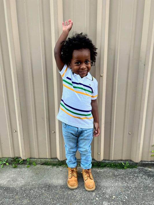 White Infinity Toddler Polo