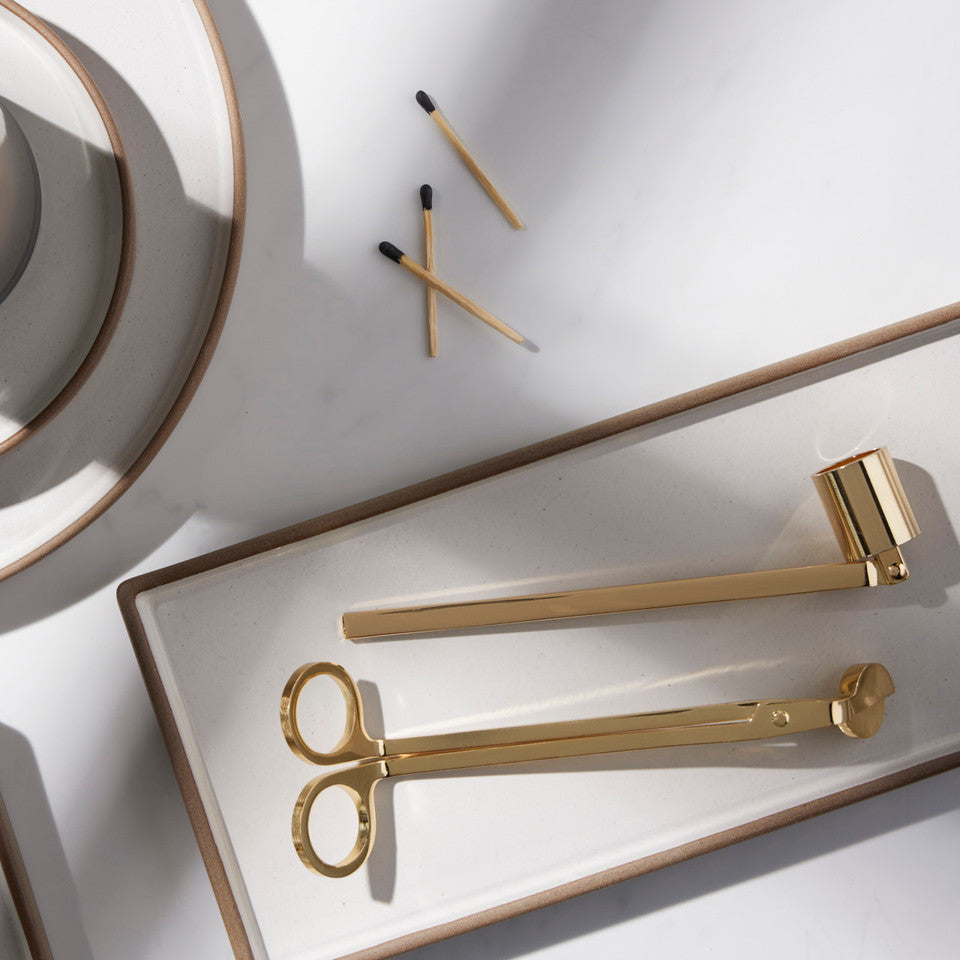 Candle Snuffer & Trimmer Set- Gold