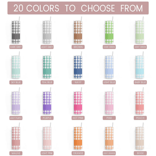 Gingham Preppy Tumbler