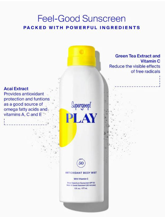 Supergoop PLAY Antioxidant Body Mist with Vitamin C