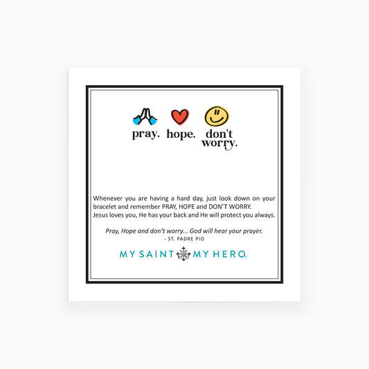 Pray. Hope. Don't Worry. Bracelet for Kids - Purple/Pink