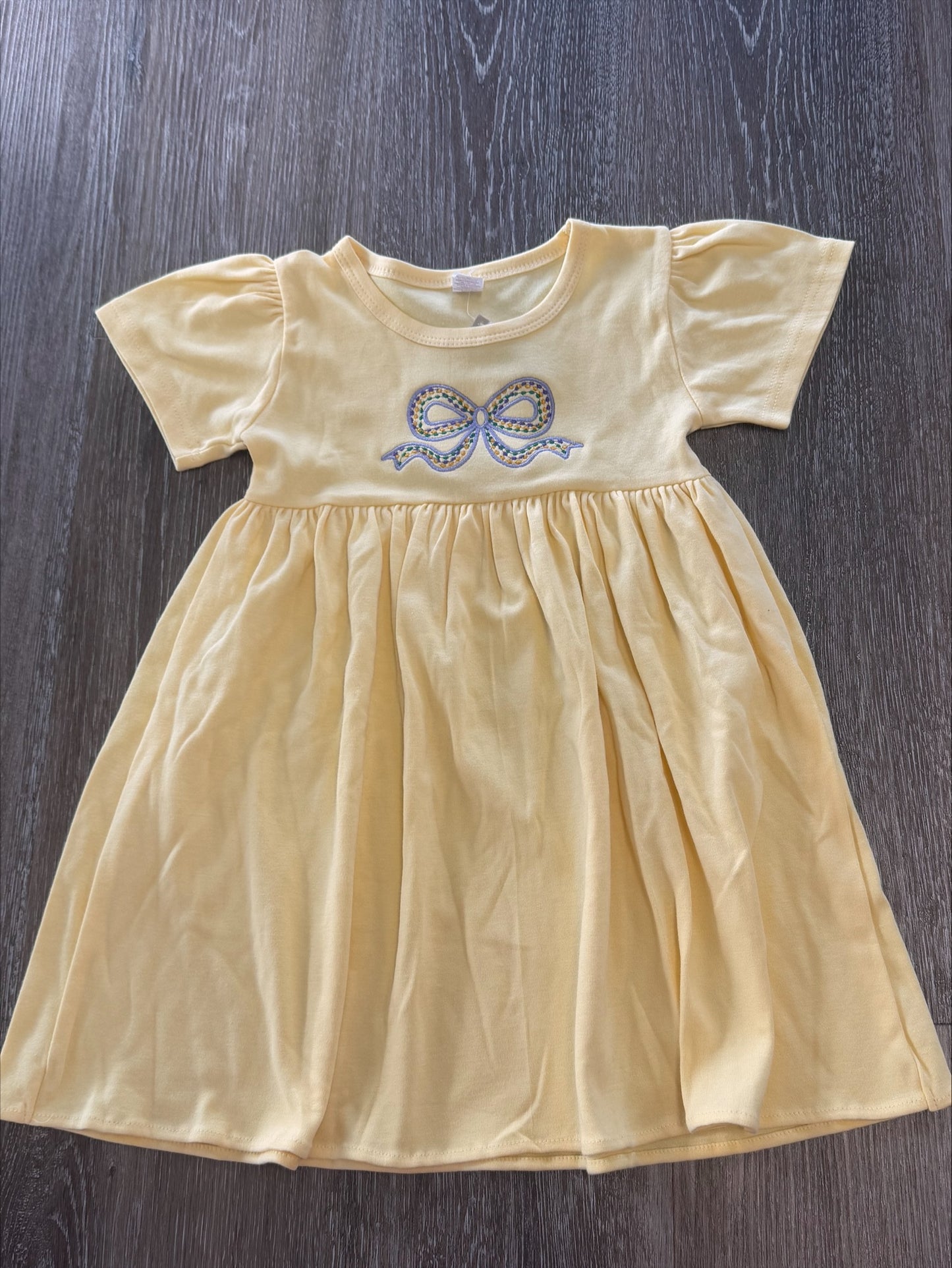 Bow Embroidered Mardi Gras Dress