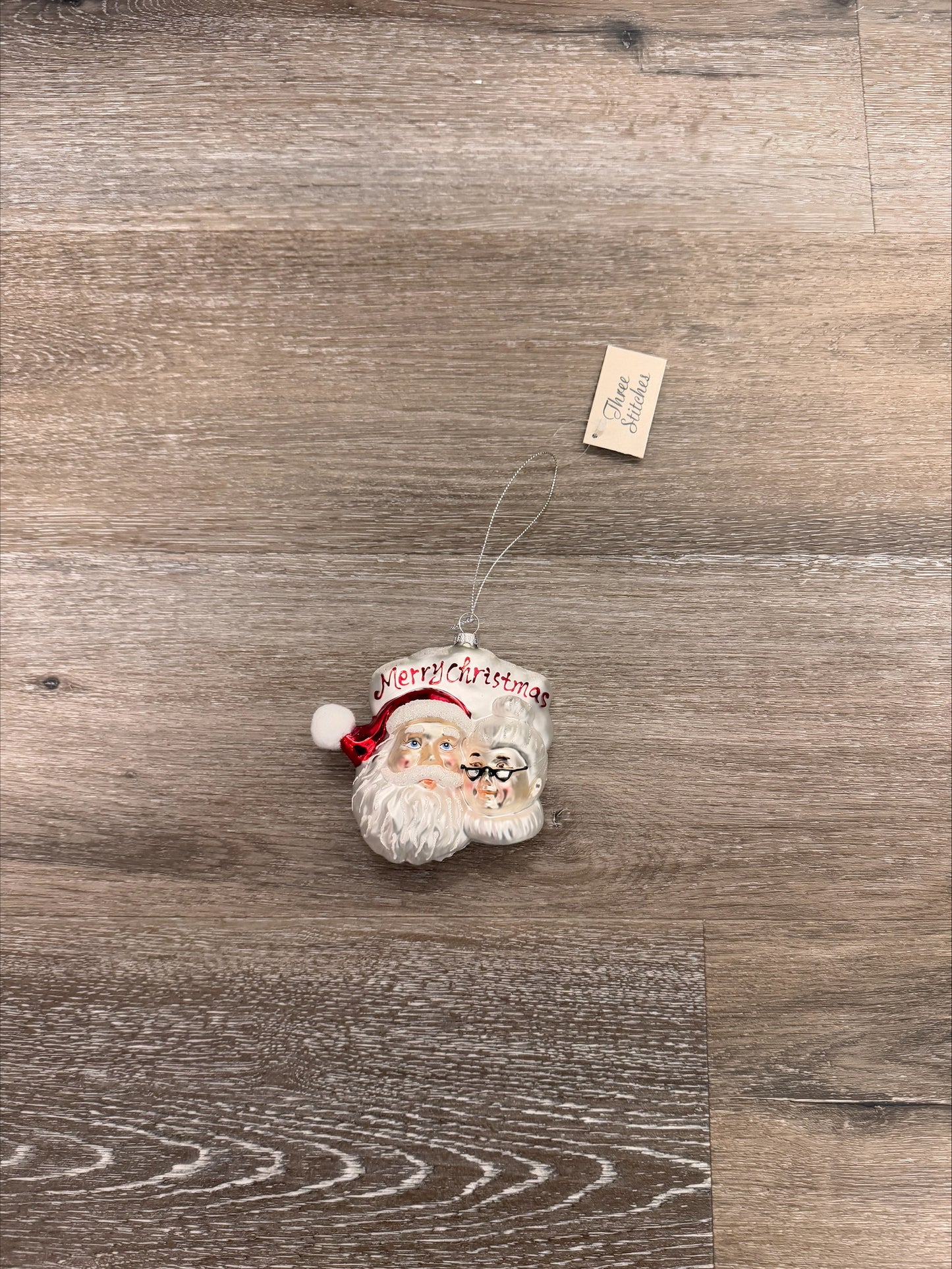 Santa & Friends Glass Ornament