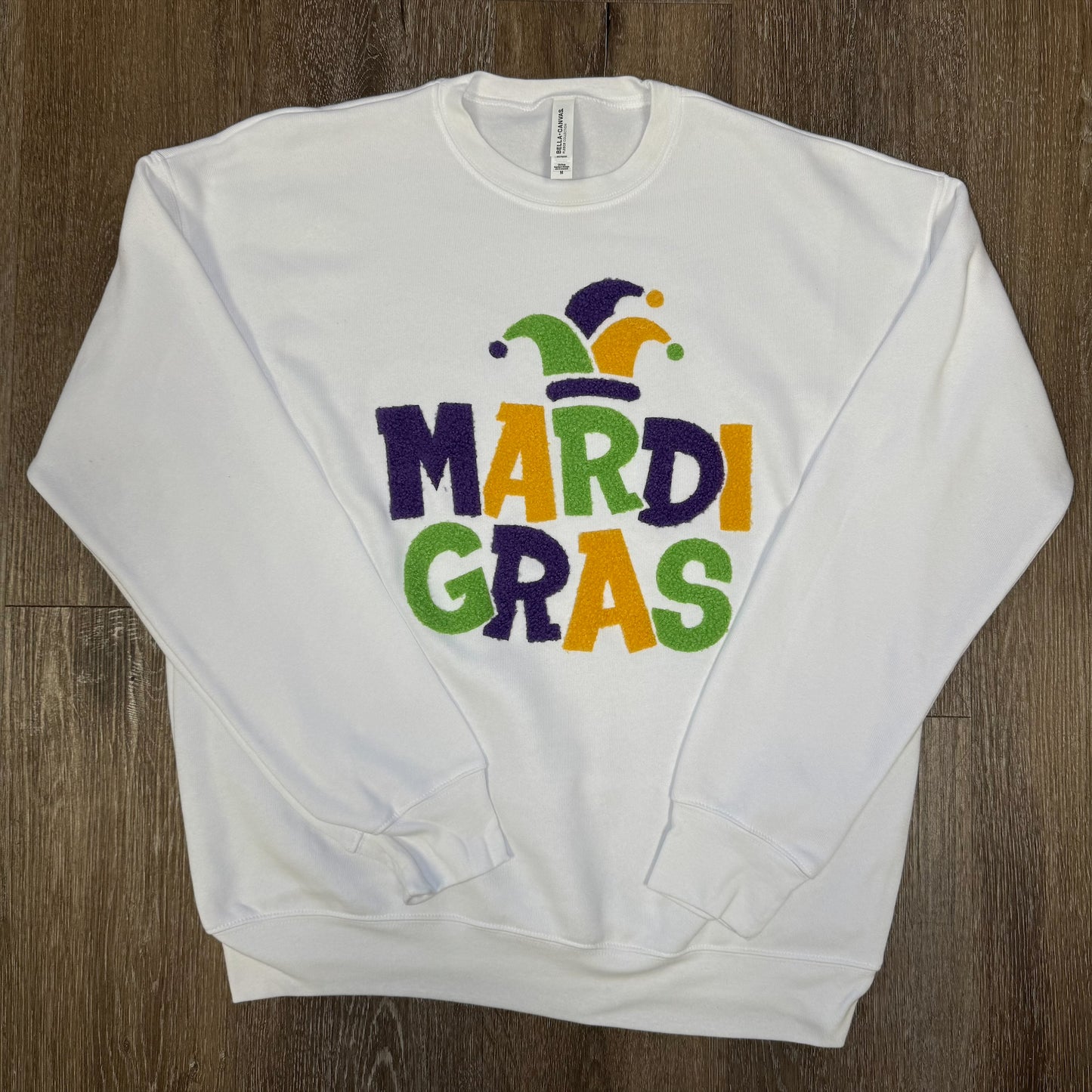 Mardi Gras Chenile Sponge Fleece Sweatshirt