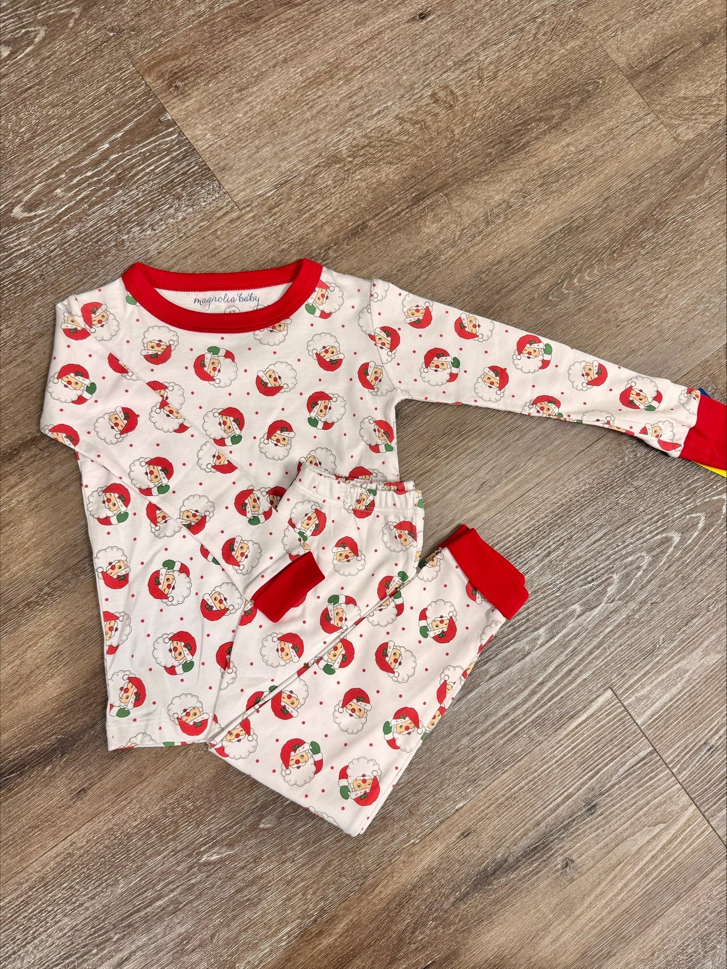 Winking Santa Long Pajama Set