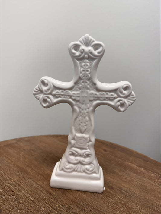Embossed Ceramic Cross