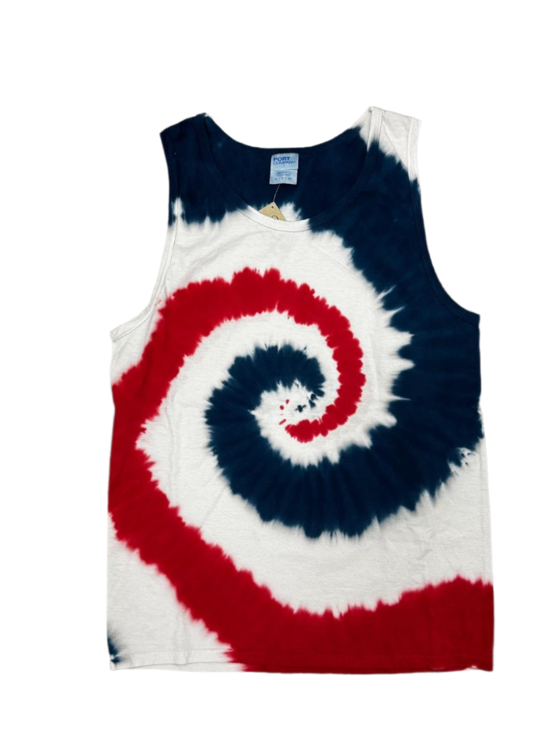 Red, White, Blue Tie-Dye Tank