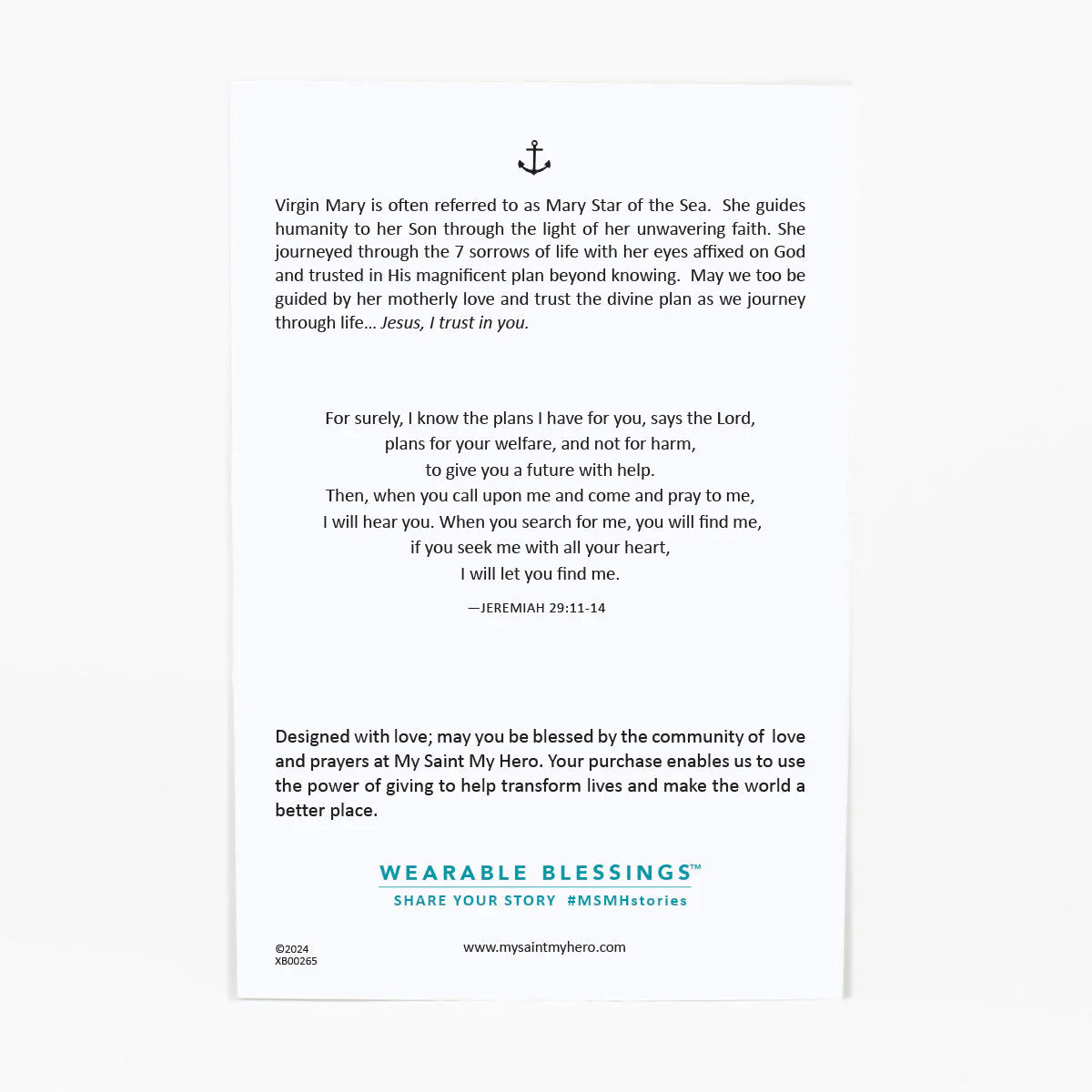 Trust the Journey Blessing Bracelet- Navy/Silver