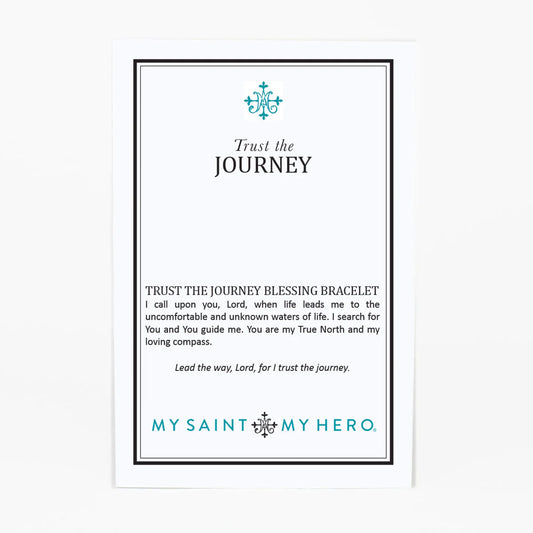 Trust the Journey Blessing Bracelet- Navy/Silver