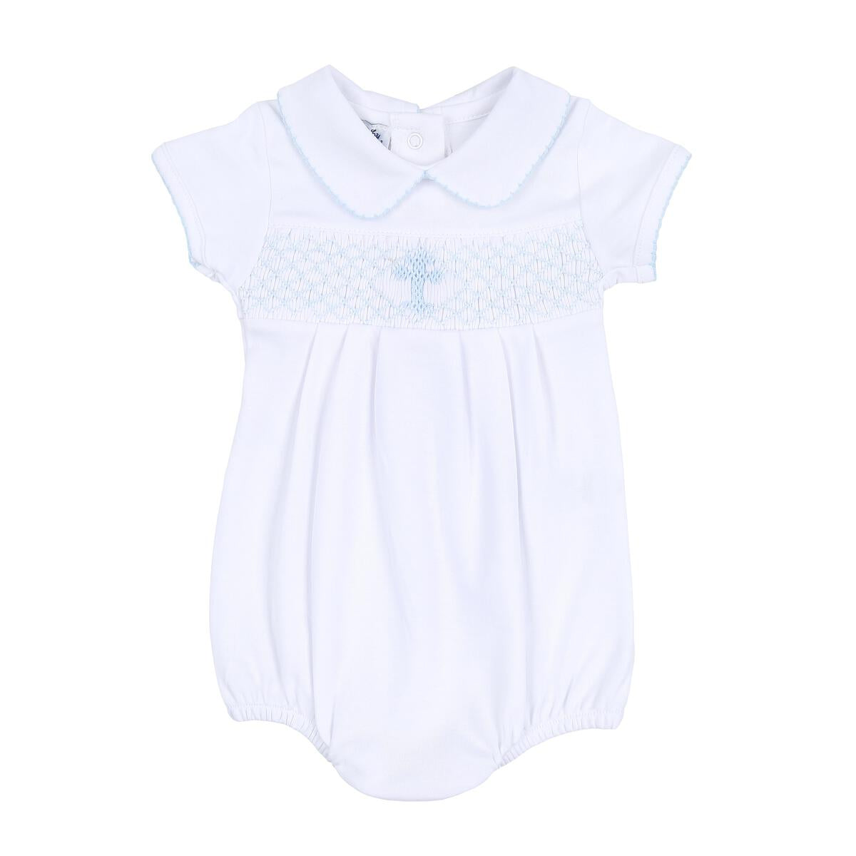 Blue Smocked Cross Bubble