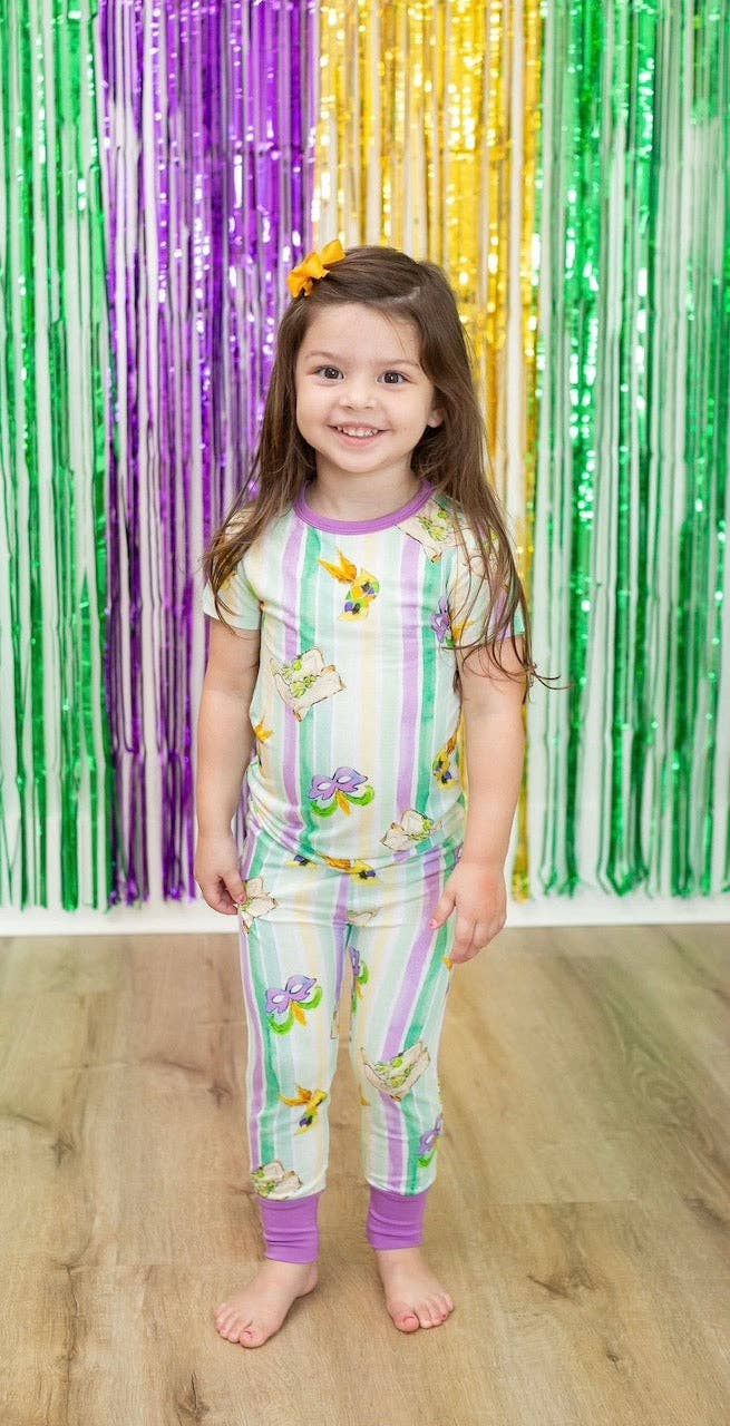 Mardi Gras Majorette Boots Two Piece Pajama Set: 4/5