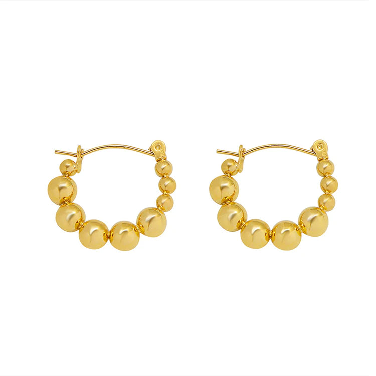 Bead Hoop Earrings