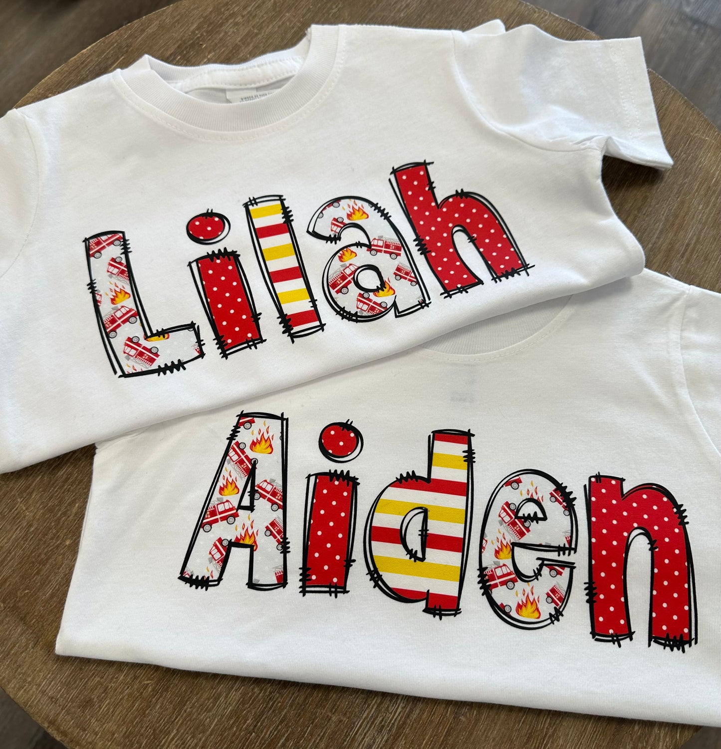 Firetruck Alphabet Shirt