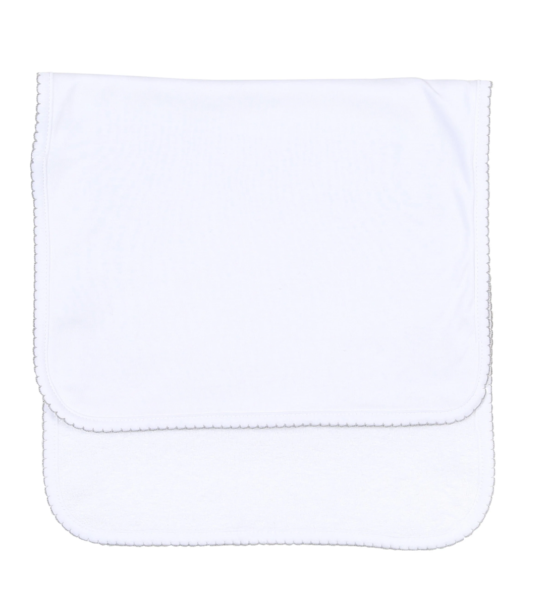 Essentials Burp Cloth White/Grey
