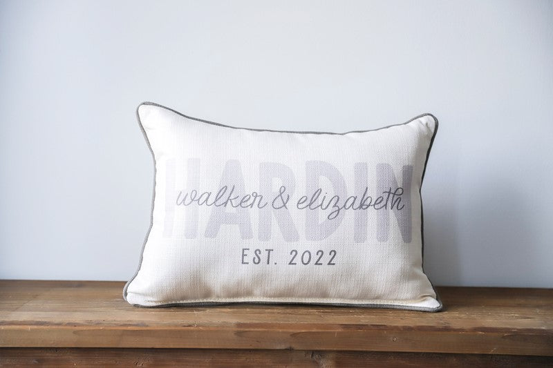 Custom Couple Name Overlap Pillow