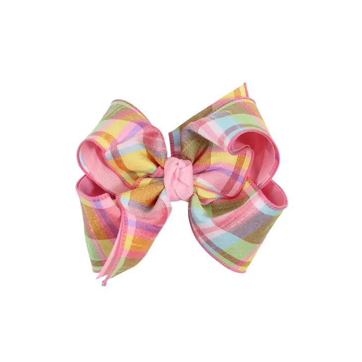 Pastel Plaid Bow