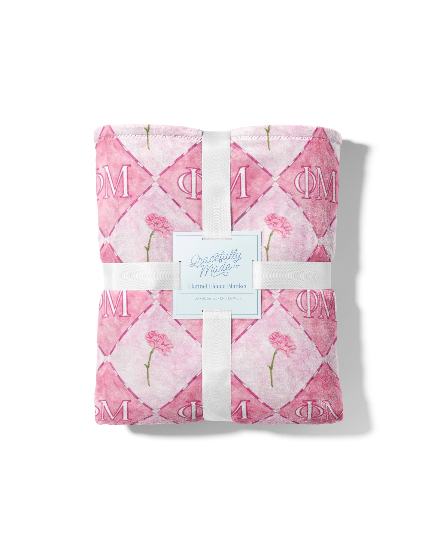 Phi Mu Flannel Fleece Blanket