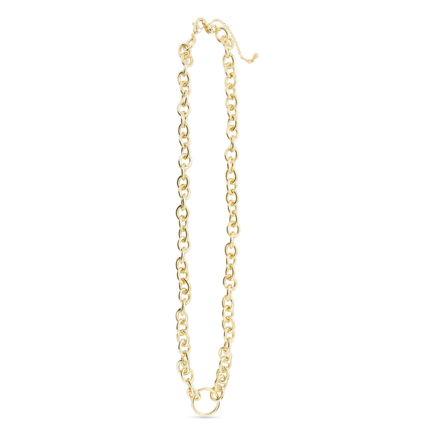 Amanda Blu Station Bead Chain with Charm Clasp Necklace