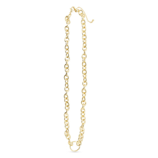 Amanda Blu Station Bead Chain with Charm Clasp Necklace