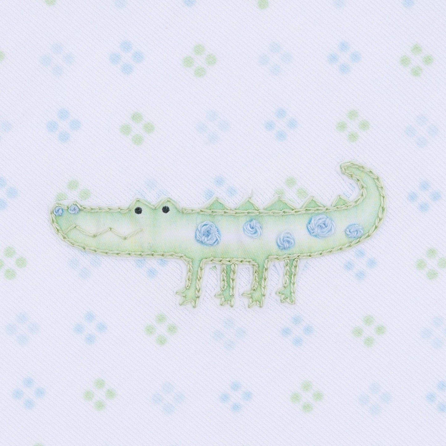 Alligator Pie Embroidered Footie