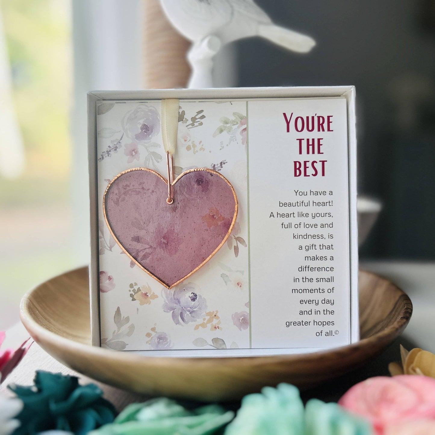 You're the Best: Handmade Stained Glass Heart