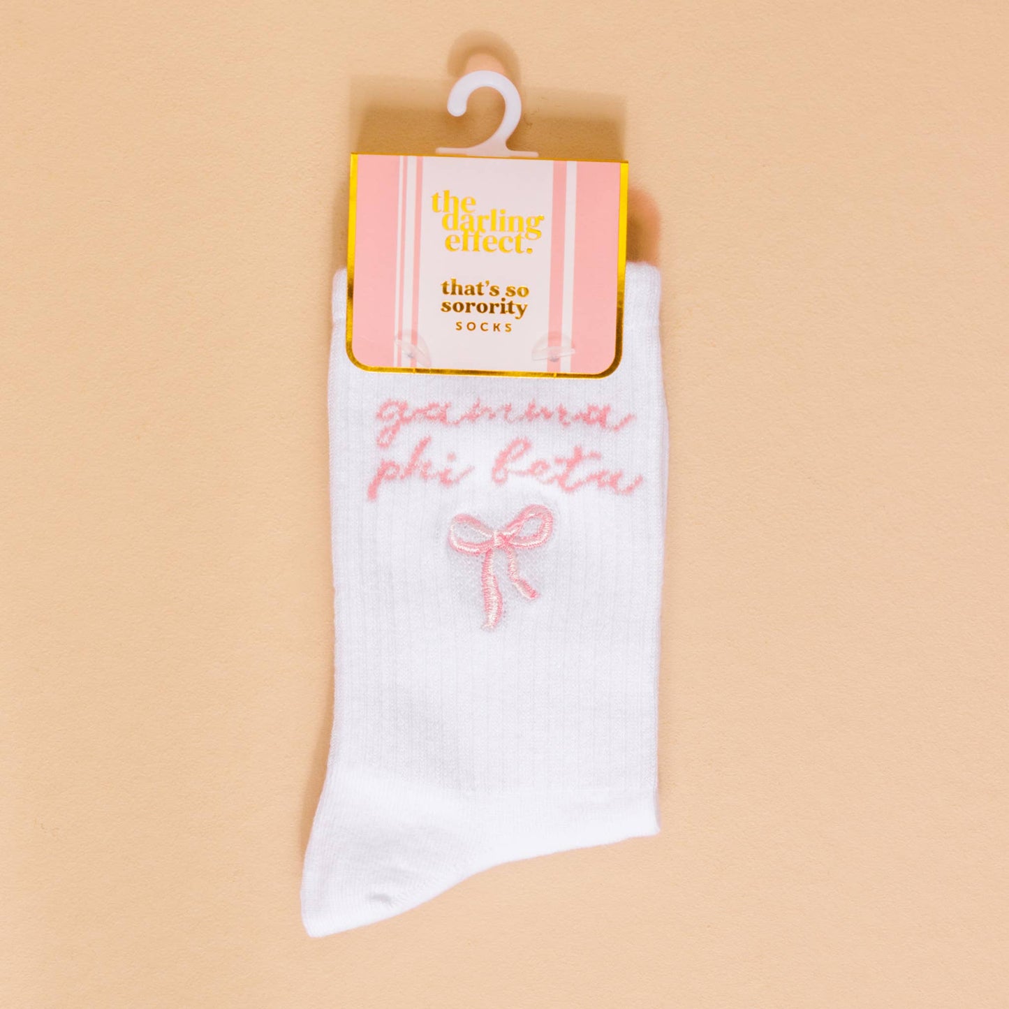 Sorority Embroidered Crew Socks