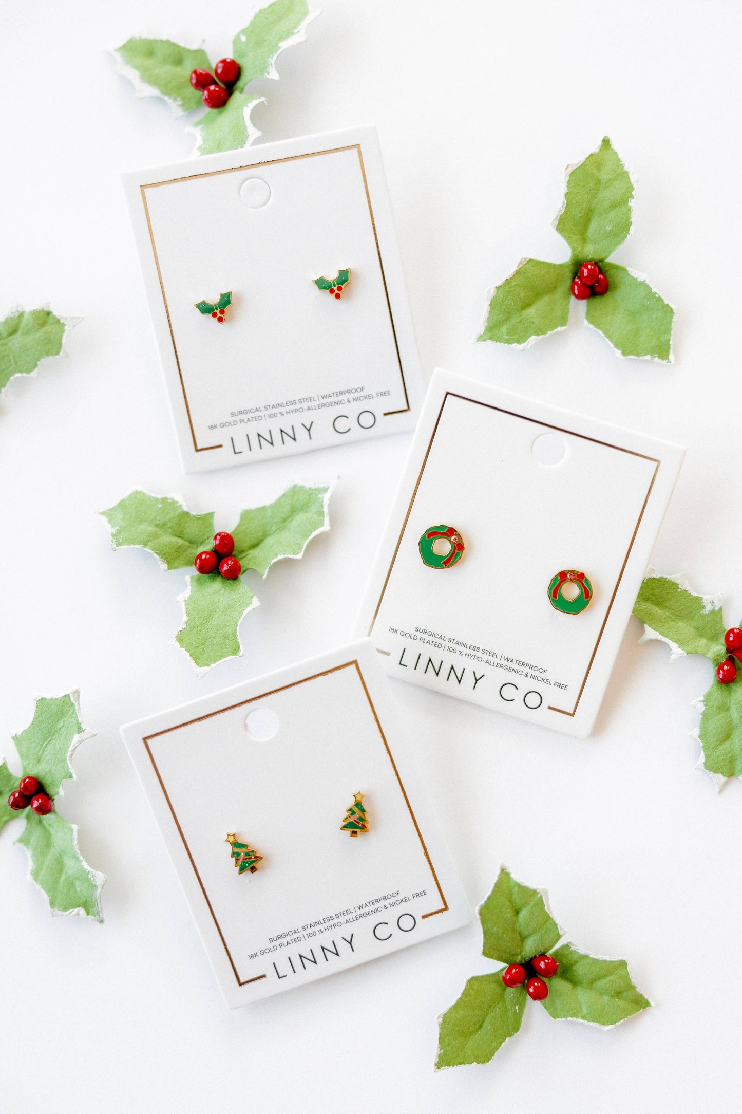 Screwback Stud Earrings - Leighton Wreath