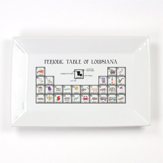 Louisiana Periodic Table Porcelain Platter