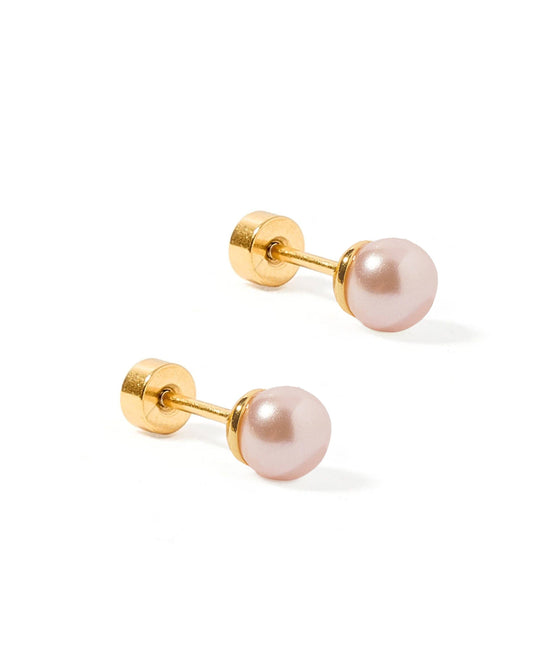 Payton Pearl Pink 5mm Screwback Stud Earrings