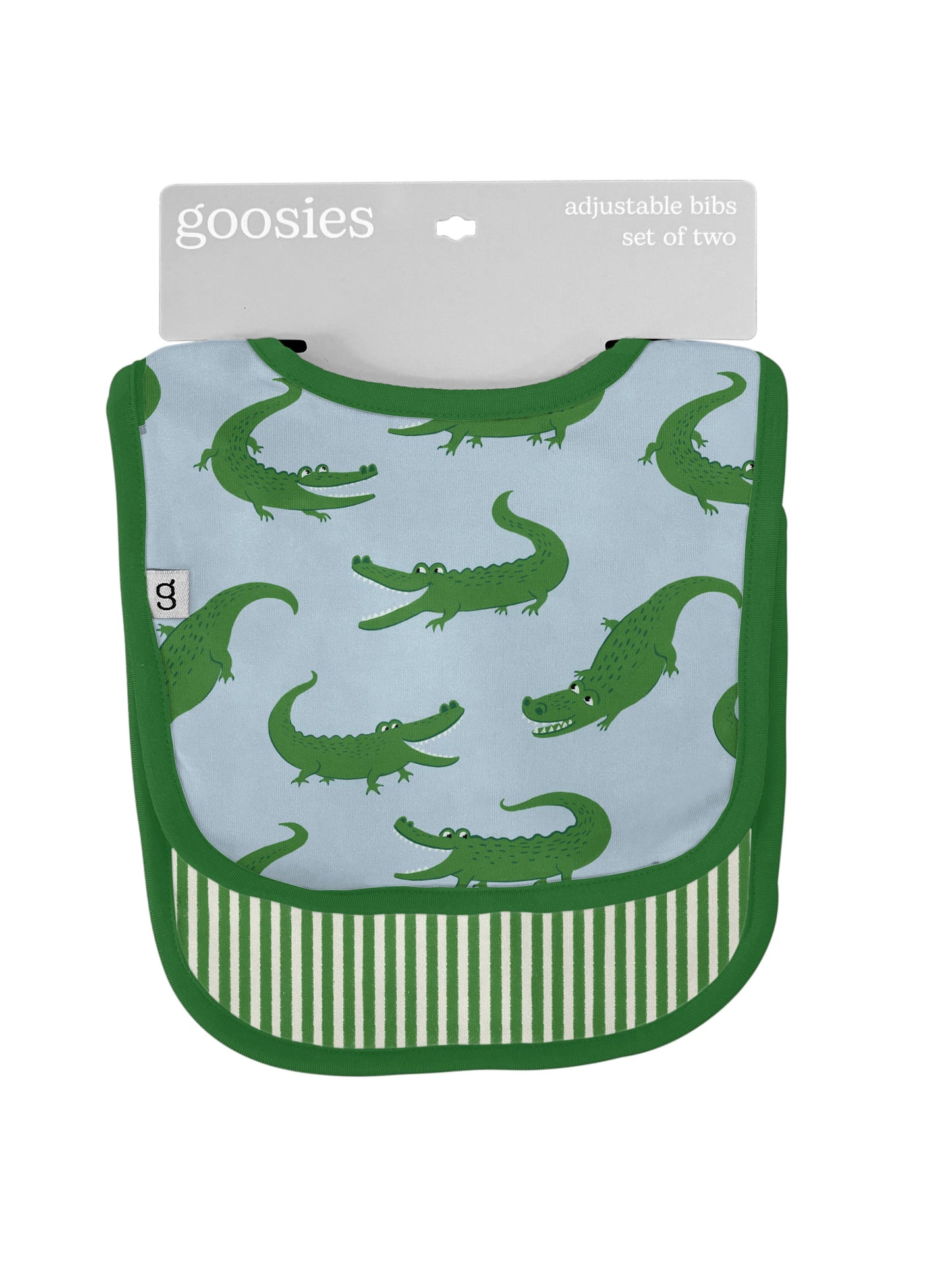 Blue Alligators Bib Set