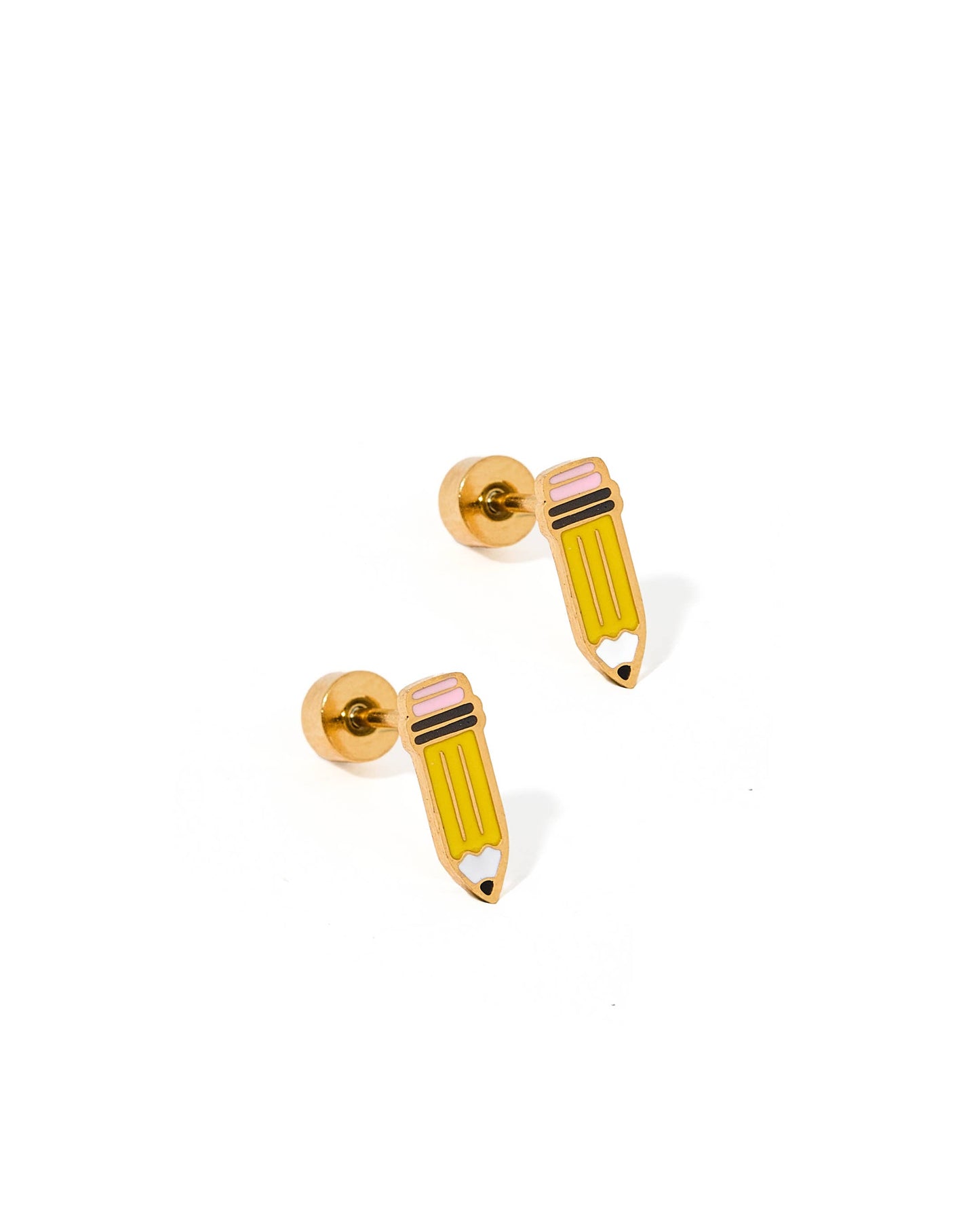 Screwback Stud Earrings - Pencil