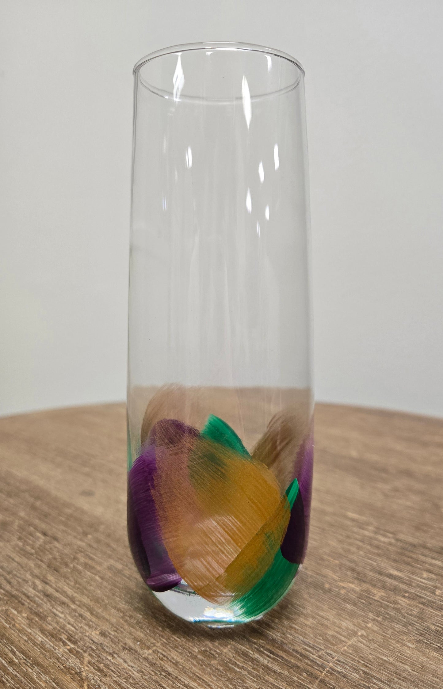 Hand Painted Mardi Gras Champagne Flute