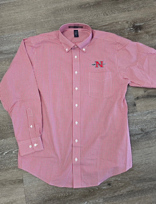 Nicholls Embroidered Gingham Button-down